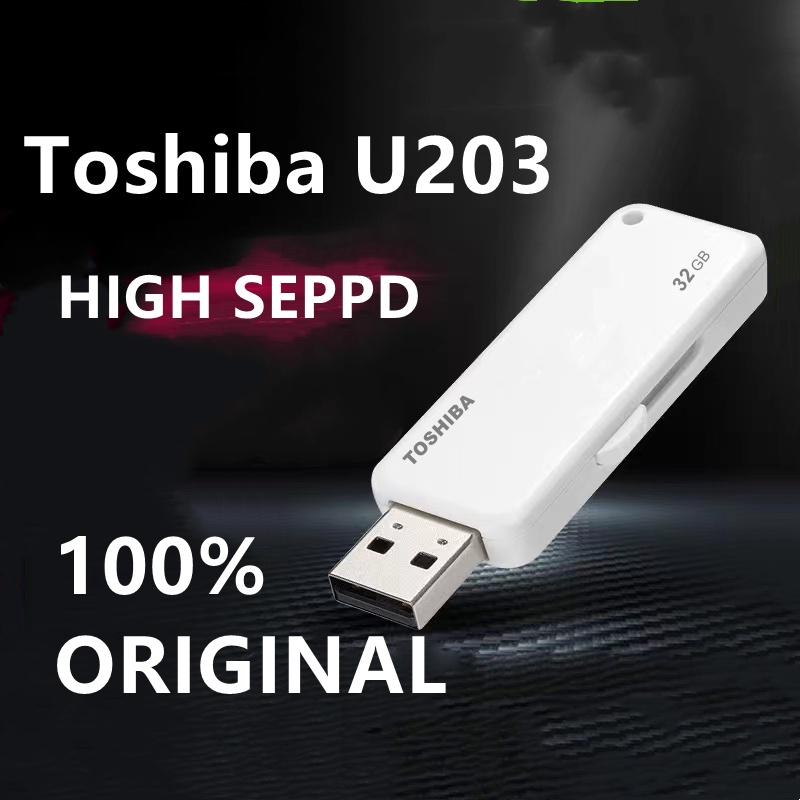 32GB/64GB/128GB Toshiba Flashdisk U203 Original Flashdisk TransMemory USB 2.0 Asli