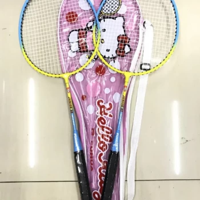 Raket Badminton Bulutangkis Anak Hello Kitty isi 2 free tas
