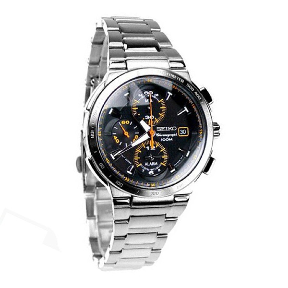 Seiko Chronograph Jam Tangan Pria - Silver - Stainless Steel - SNA701 SNA701P1