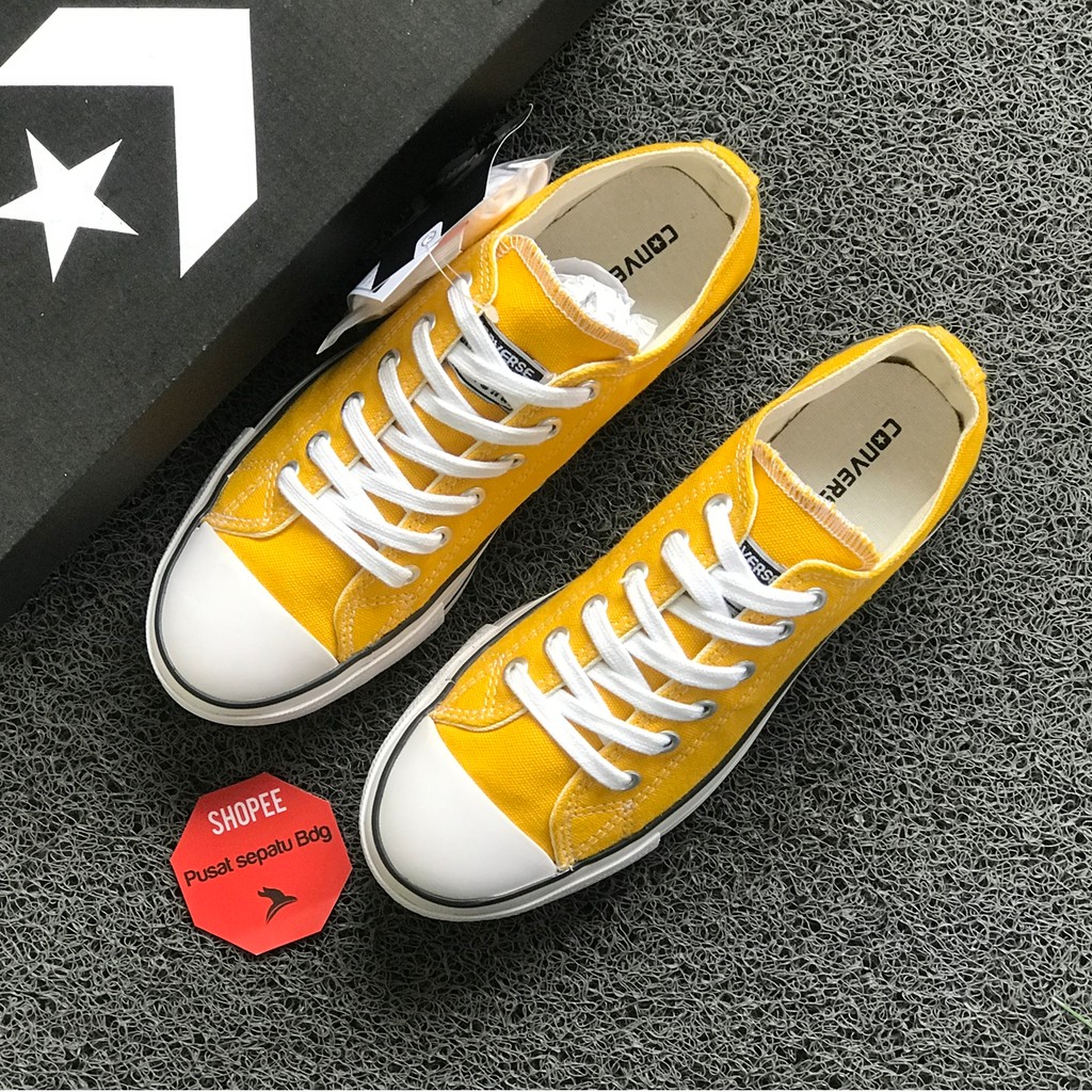 Sepatu Converse Platform Hak Tinggi Low Yellow Sun Flower