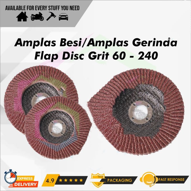 Amplas / Ampelas / Hamplas / Hampelas Besi / Amplas Grinda Flap Disc  AM1 All Gret
