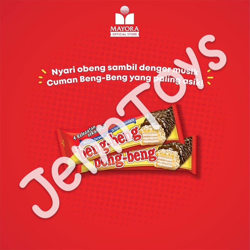 JennToys - Makanan snack wafer coklat MAYORA Beng Beng Extra Chocolate &amp; Caramel Crispy Wafer