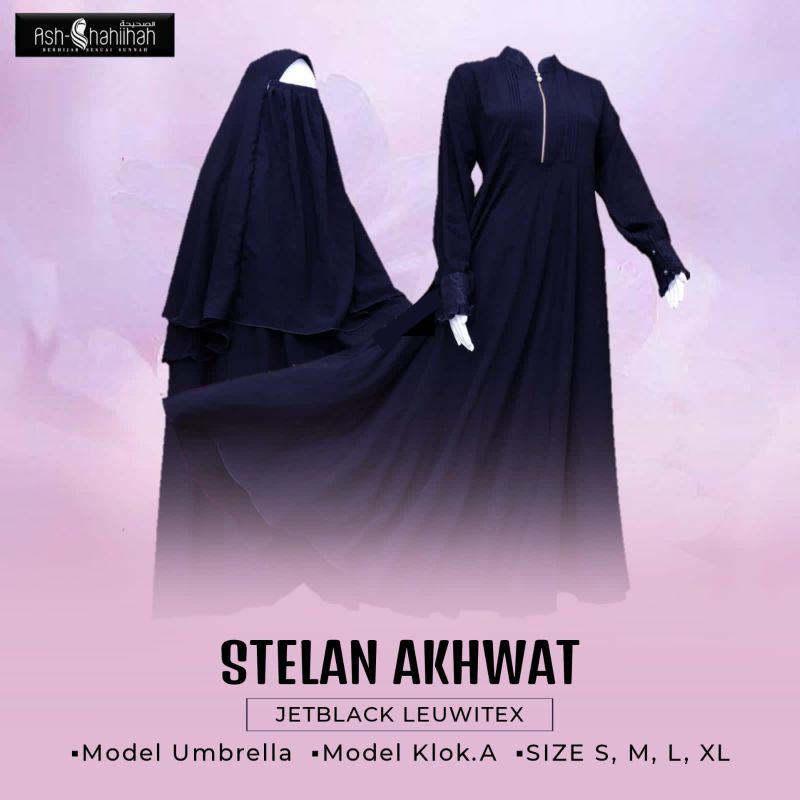 SET SAFAR JUBAH AKHWAT-GAMIS MODEL KLOK A/UMBRELLA KERUDUNG JILBAB SAFAR
