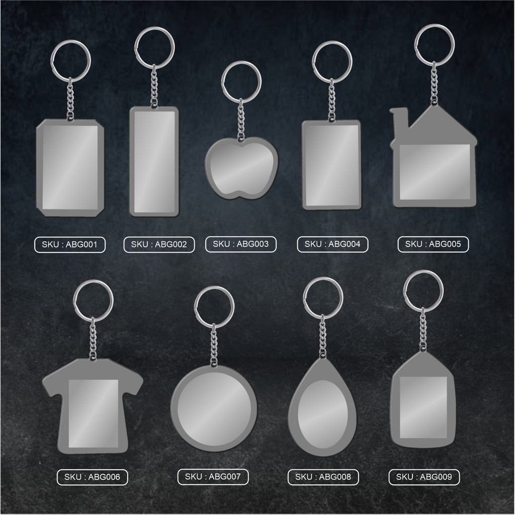 Gantungan Kunci Acrylic Polos - Ganci Akrilik Variant (BISA CUSTOM)