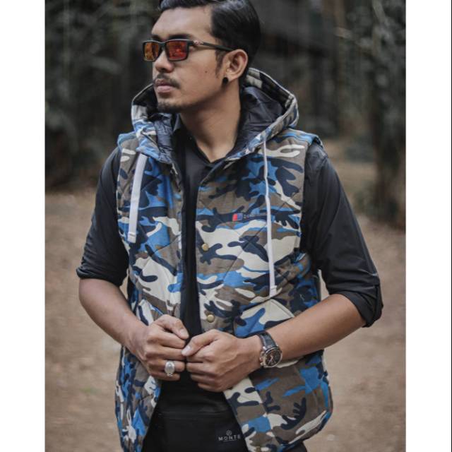 Berghaus Insulated Puffer CAMO vest - Rompi Riding - Rompi hangat