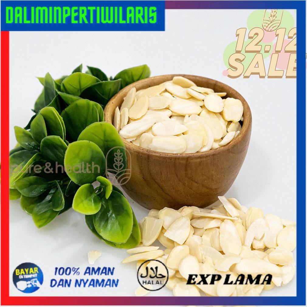 

( BISA COD ) Kacang Almond Slice 1 Kg Almond Iris Original Natural Super Food DISKON [Kode 1|Kode