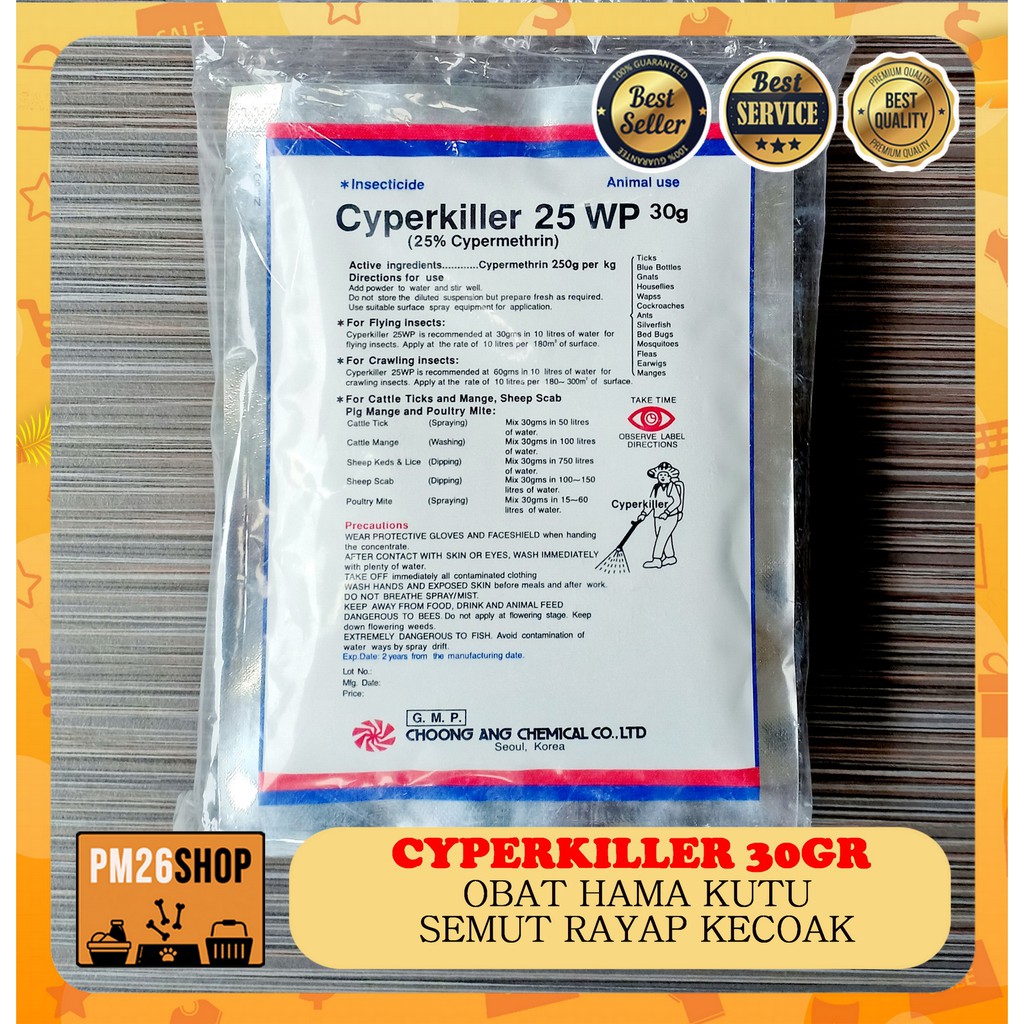 OBAT HAMA KUTU WALET SEMUT RAYAP KECOAK CYPERKILLER 30GR