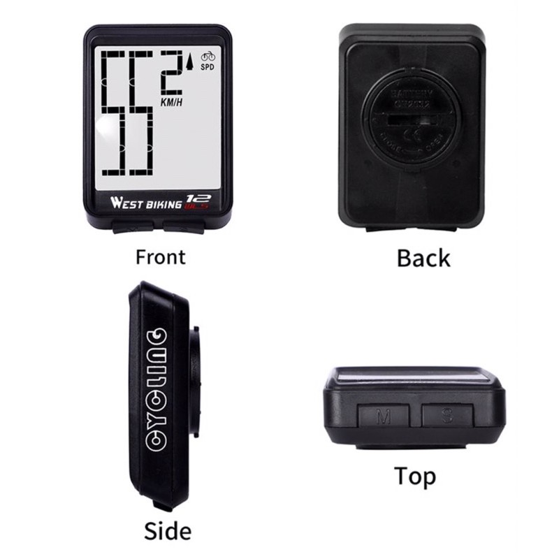 Speedometer Wireless Sepeda West Biking Warna Warni Tampilan Lebih Besar