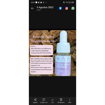 serum glowing safron vies beauty bpom