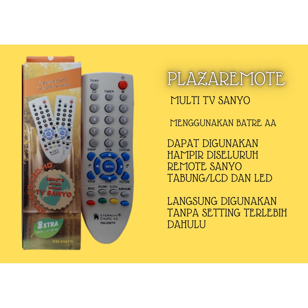 Remote SANYO AQUA TV MULTI LCD LED