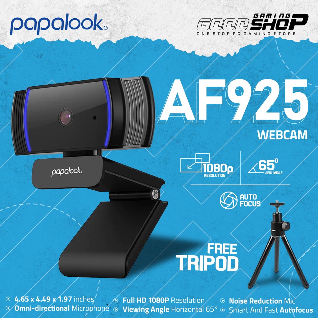 PAPALOOK Webcam 1080P 30FPS Full HD with Microphone - AF925