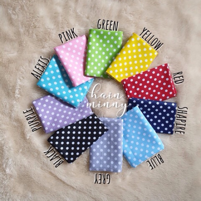 PERCA 50X 100 BABY DOTIE -KAIN SPREI KATUN LOKAL PERCA