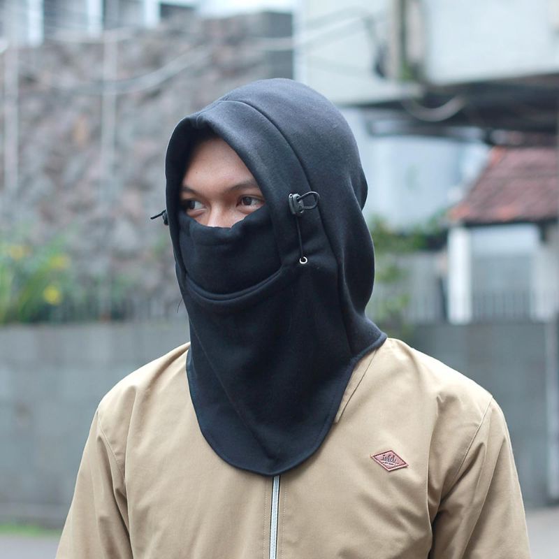 Kupluk Polar Pria Topi Masker Outdoor Multifungsi Tebal Adem Bahan Premium Original