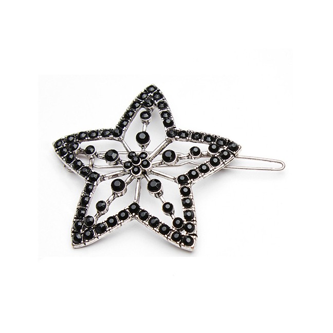 LRC Jepit Rambut Fashion Pentagram Hairpin Alloy Geometry Hair Clip Set F41893