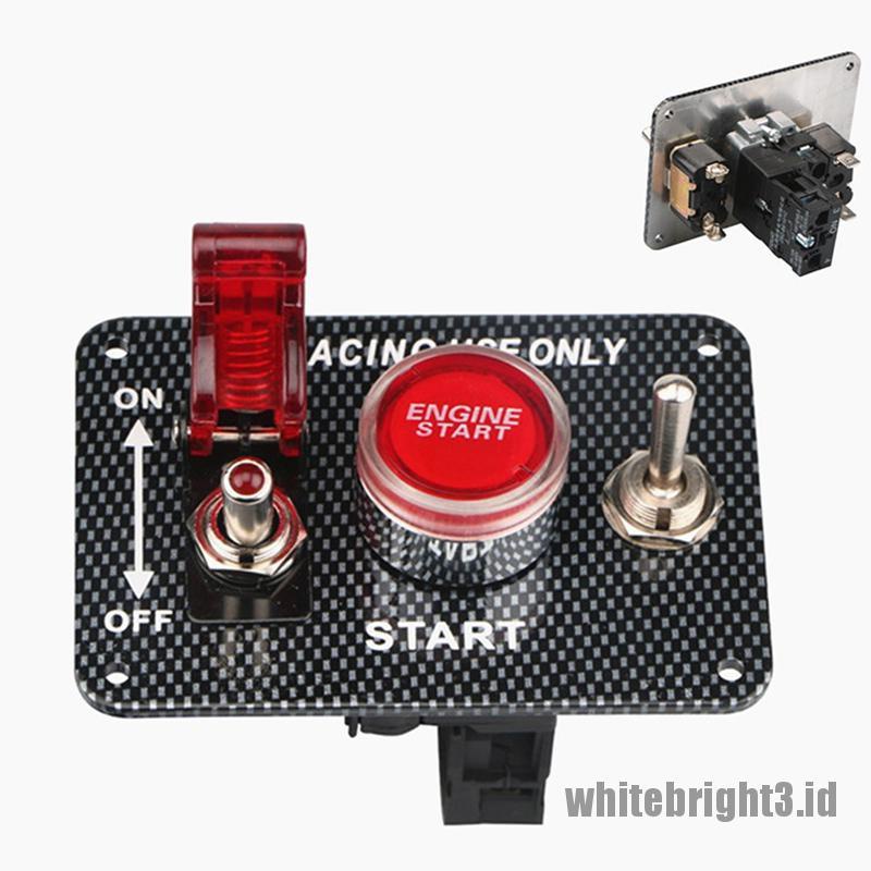 Tombol power switch ignition start 22mm Warna Putih Untuk Modifikasi Mesin Mobil