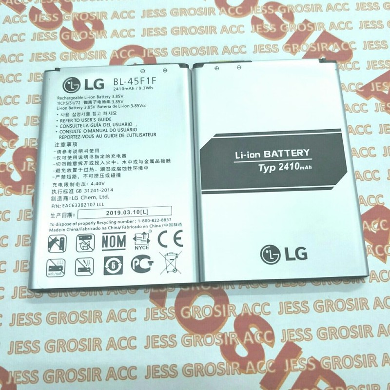 Battery Batre Baterai LG K8 2017 M200N K4 2017 M160E K3 2017 BL-45F1F BL45F1F