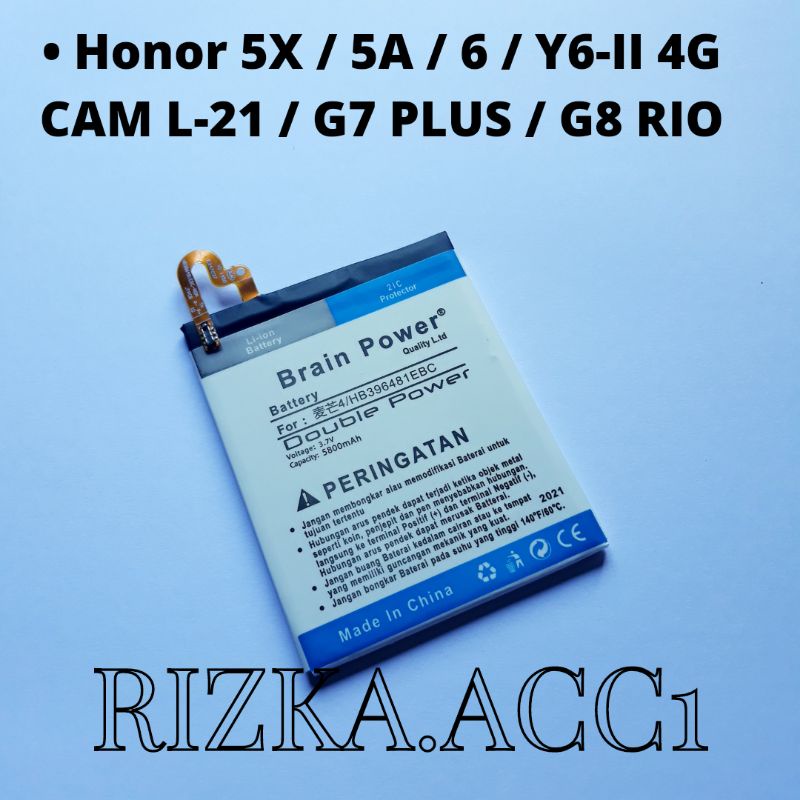 Baterai Batre Honor 5X / 5A / G7PLUS / G8 RIO HB396481EBC Double Power Battery Hp