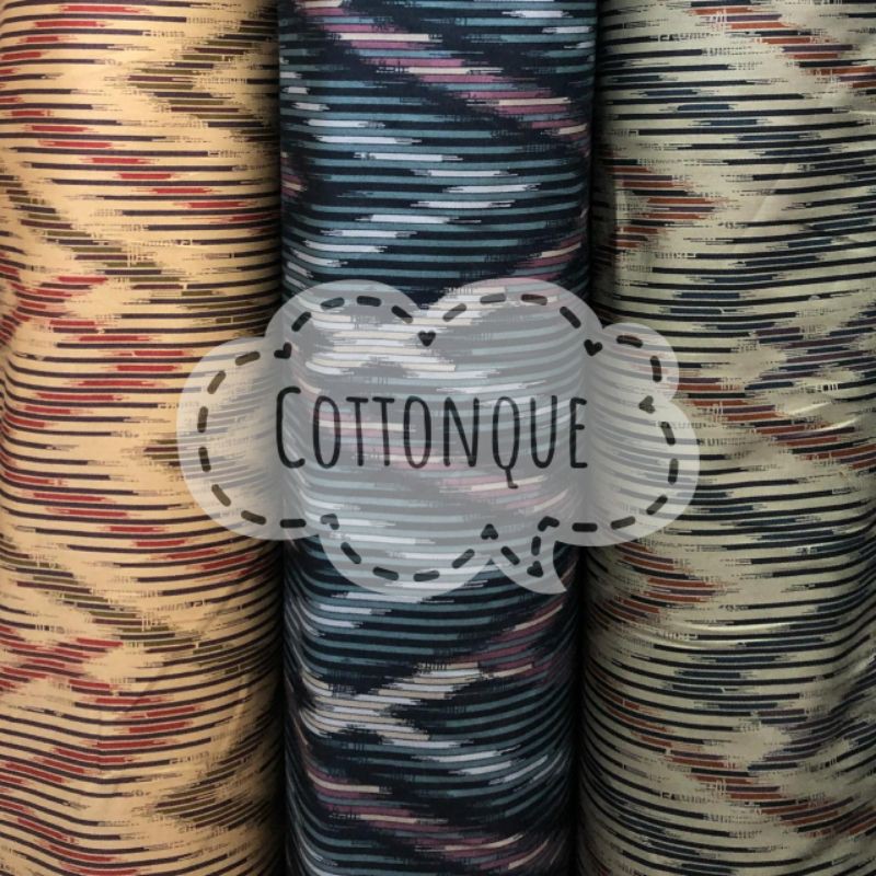 Kain Katun Jepang Motif Batik Songket (min pembelian 2x klik)