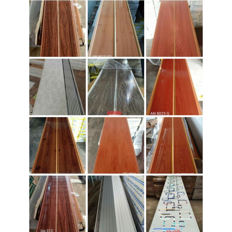 4 METER | PLAPON PVC DINDING ATAP MOTIF SERAT KAYU