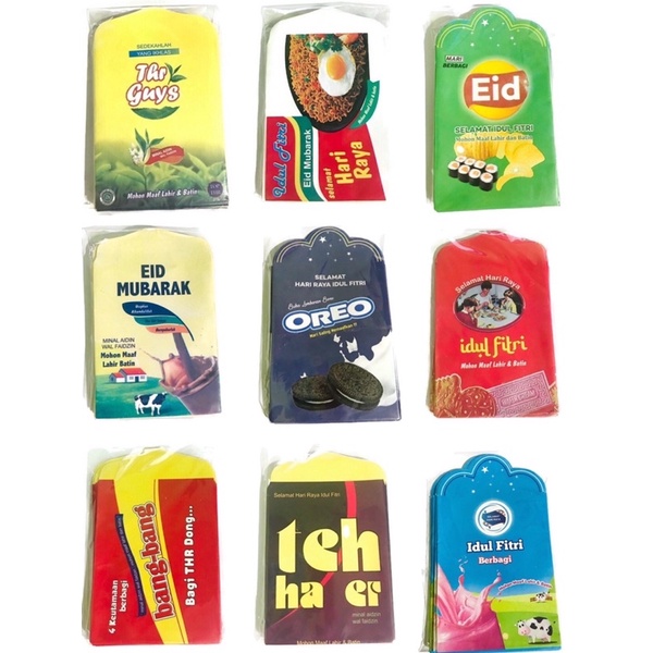 

Amplop Lebaran Varian Snacks isi 10 pcs ukuran 7x11