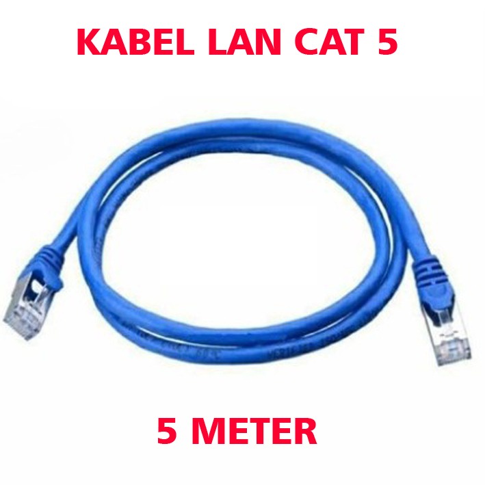 Kabel LAN RJ45 ETHERNET 5M CAT 5 / Kabel UTP 5 Meter Pabrikan High Quality 333