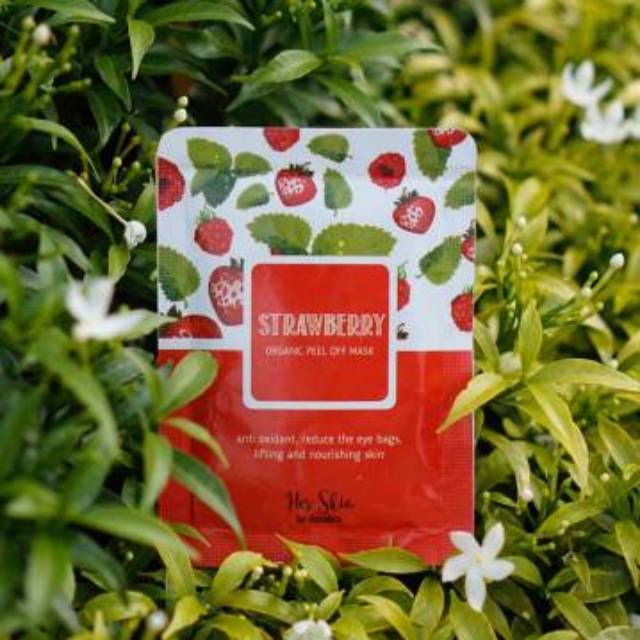 Masker peel off Strawberry Her Skin masker organik masker wajah topeng peeloff