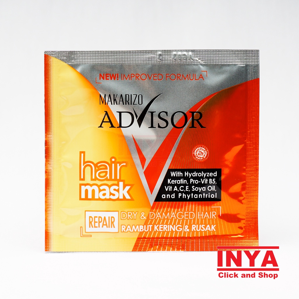 MAKARIZO ADVISOR HAIR MASK REPAIR DRY &amp; DAMAGED 15gr SACHET - Masker Rambut