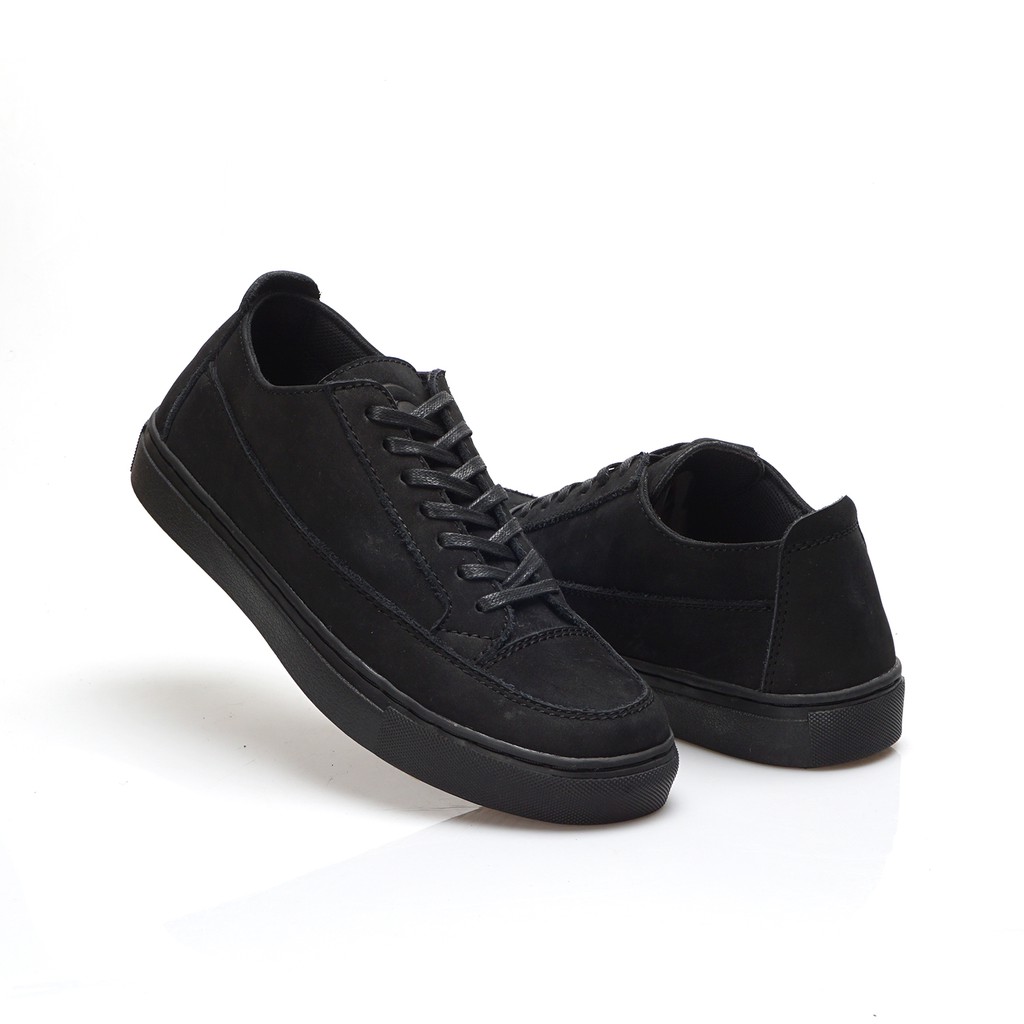 OLAF FULLBLACK (KULIT ASLI) |ManNeedMe x Greata| Sepatu Sneakers Pria Casual Shoes ORIGINAL