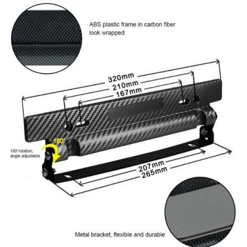 Dudukan Plat Nomor Carbon NISMO - Tatakan Cover Logo Model Karbon JDM