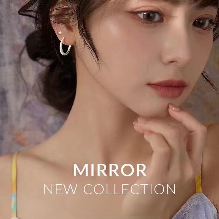 Anting Tusuk Sterling Silver 925 Model Bulat Gaya Korea Untuk Wanita