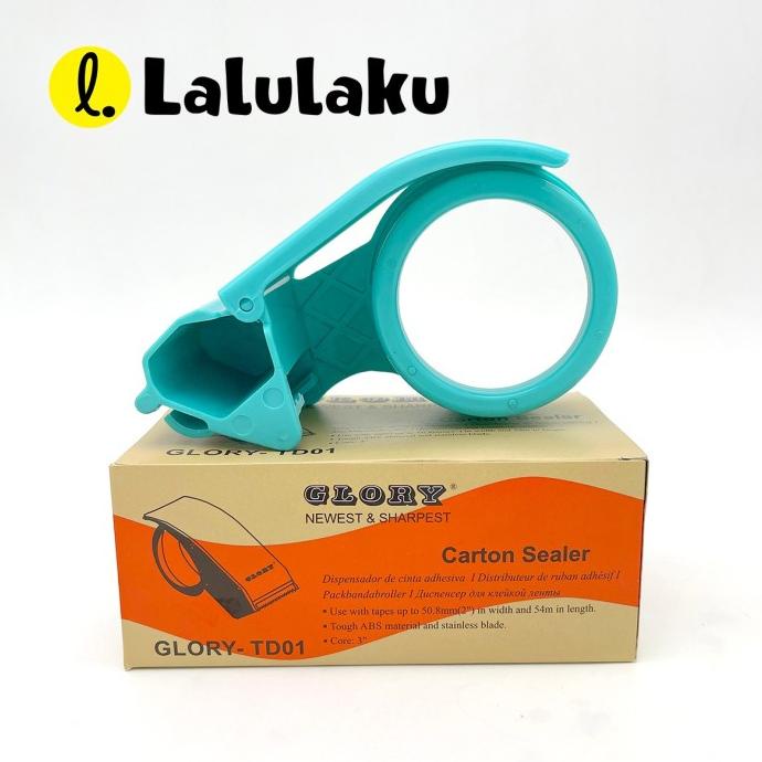 

Dispenser Lakban 2 Inch / Pemotong Lakban Hijau Tosca Pink Tape Cutter