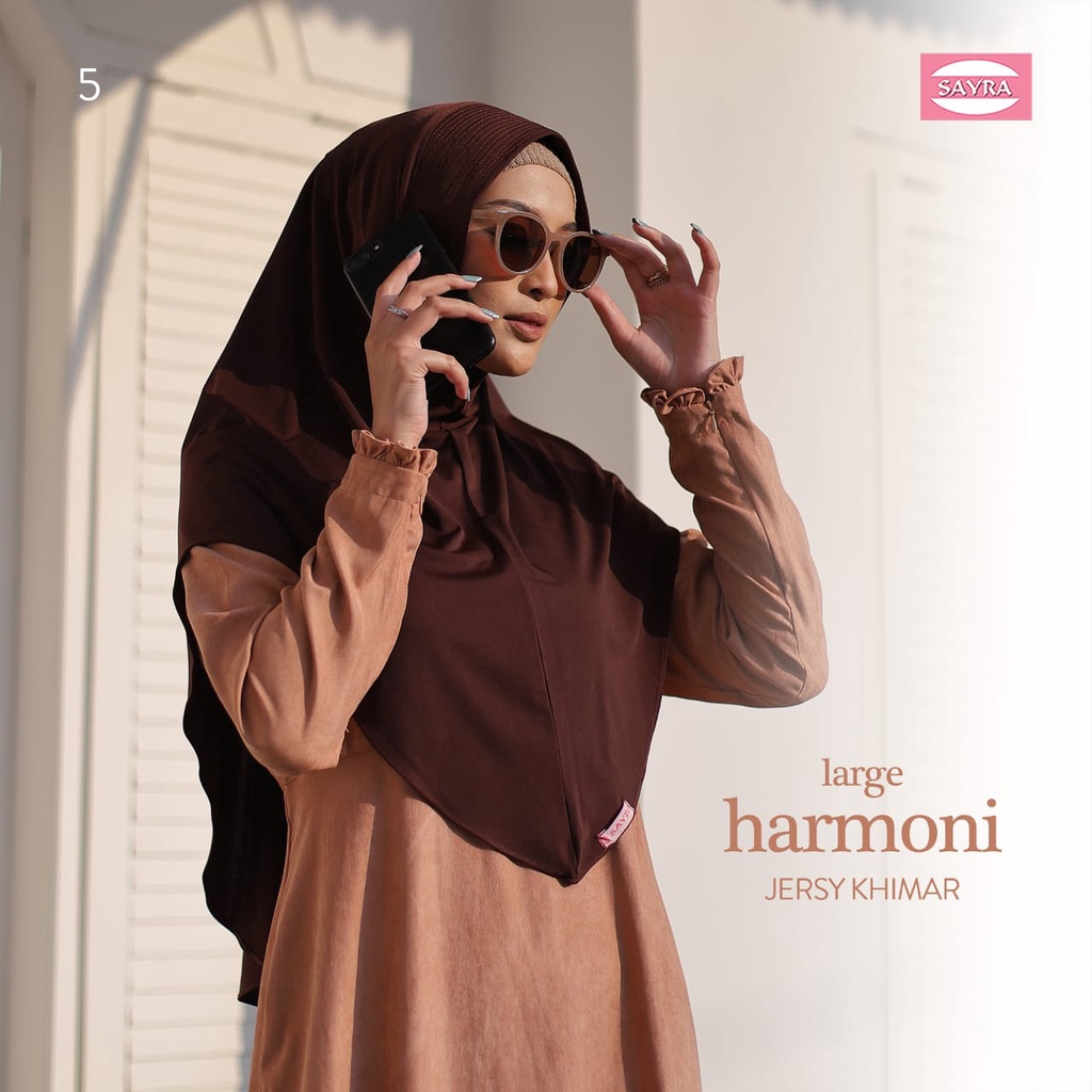 Jilbab Instan Bergo Harmoni Large & XL Jersy Khimar Ori Sayra SAYRA1-COKTU