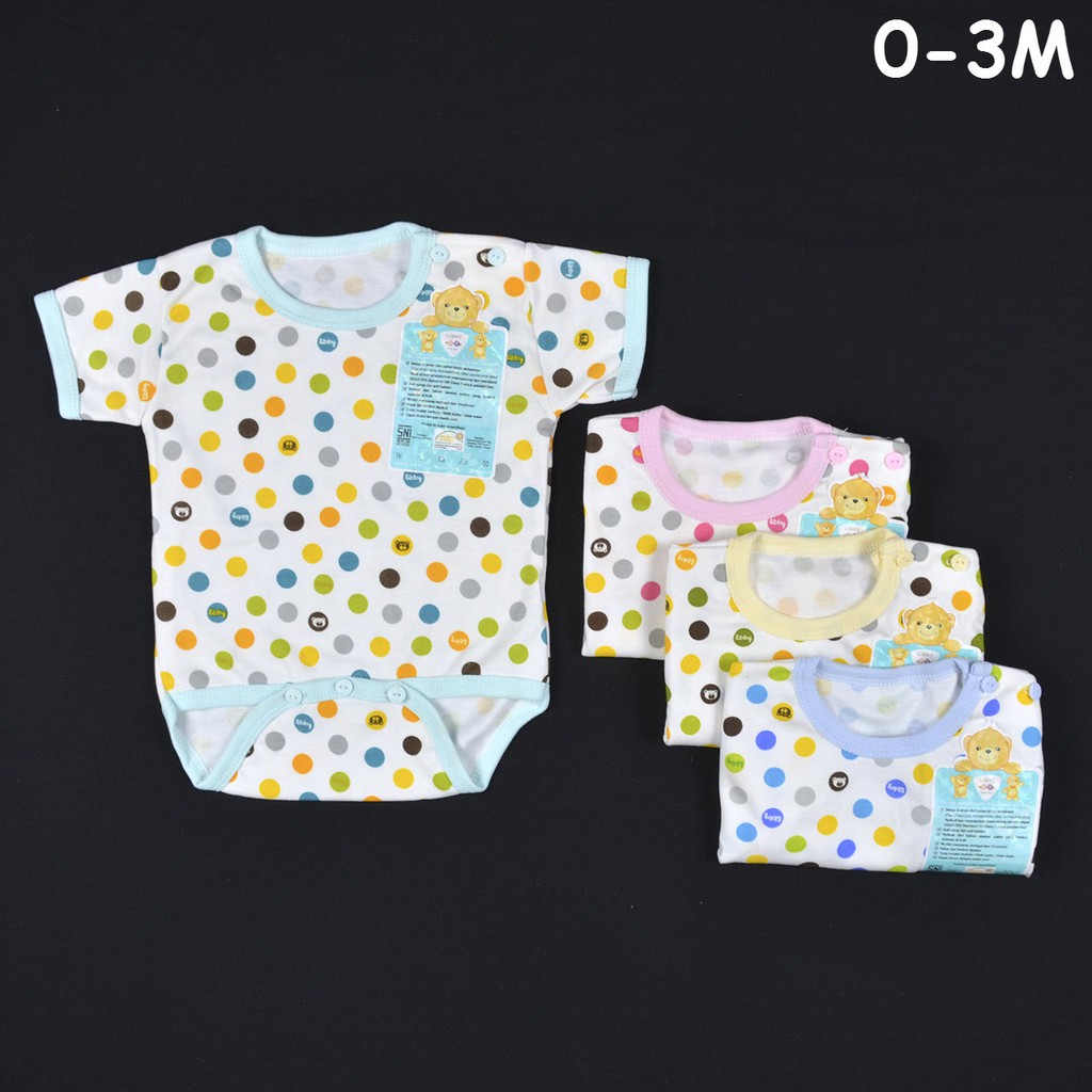 LIBBY Baju  Kodok Segitiga Jumper Bayi  Baby  Polkadot  0 