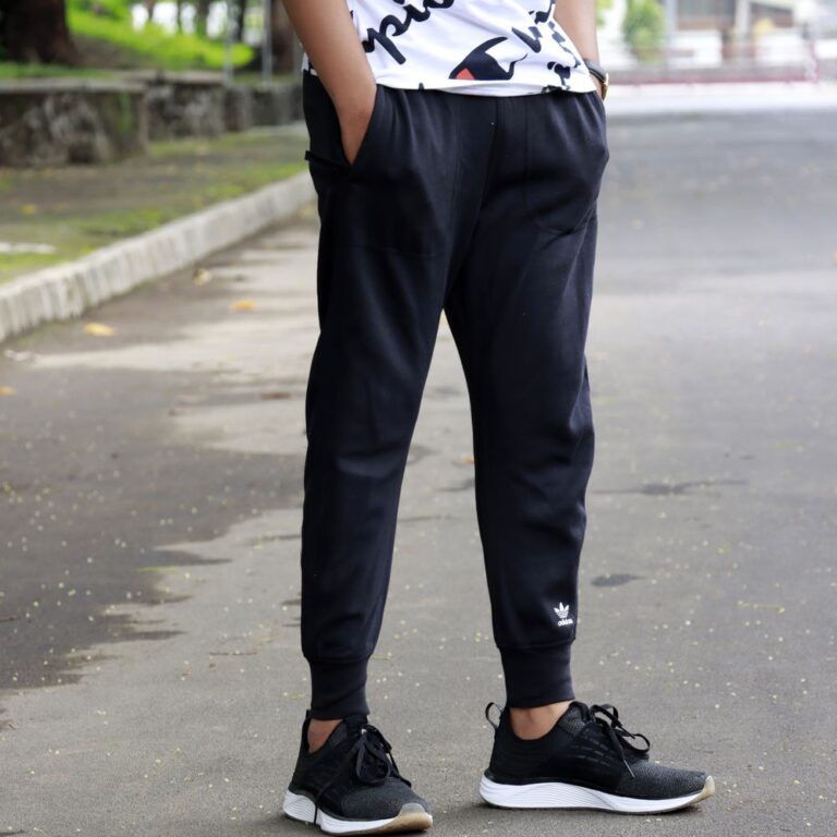 adidas trefoil cuffed pants