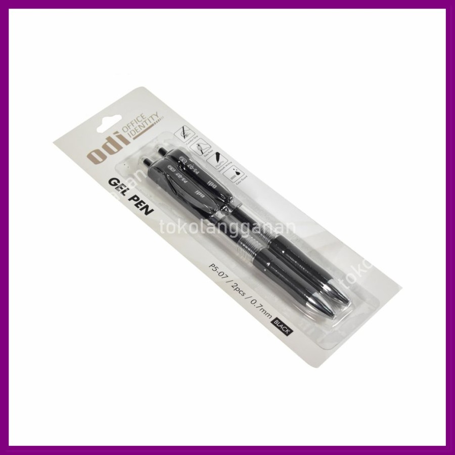 

Odi Set 2 Pcs Retractable Pen Gel 0.7mm - Hitam