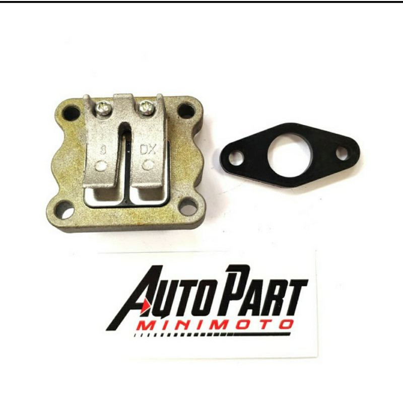 Intake dan Valve Membran Allumunium + Ebonit Mini GP Mini Trail Mini ATV 50cc