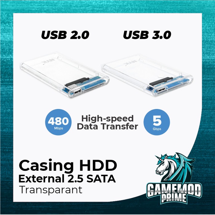 Casing Harddisk HDD Case 2,5 Transparant Enclosure Hardisk Transparan