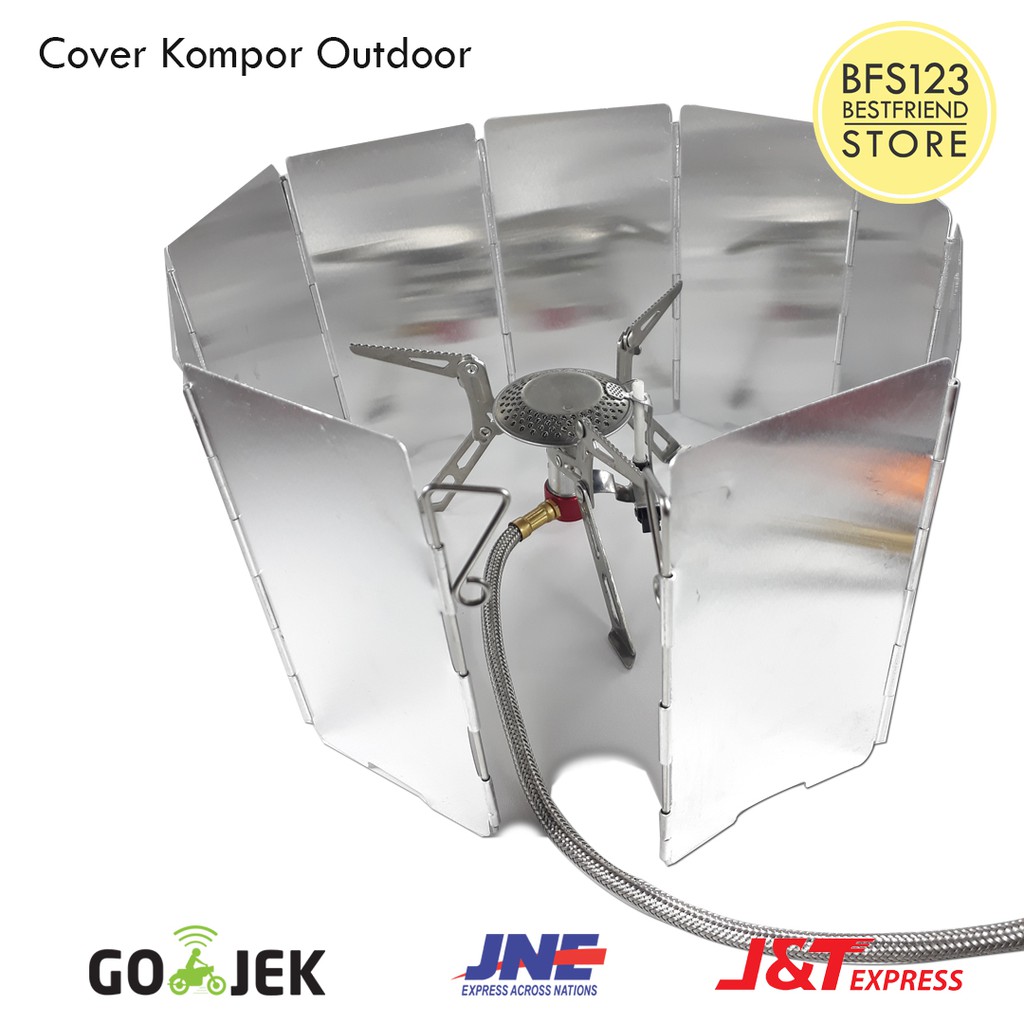 Windshield Pelindung Anti Angin Kompor Camping Portable Outdoor 10 Plat