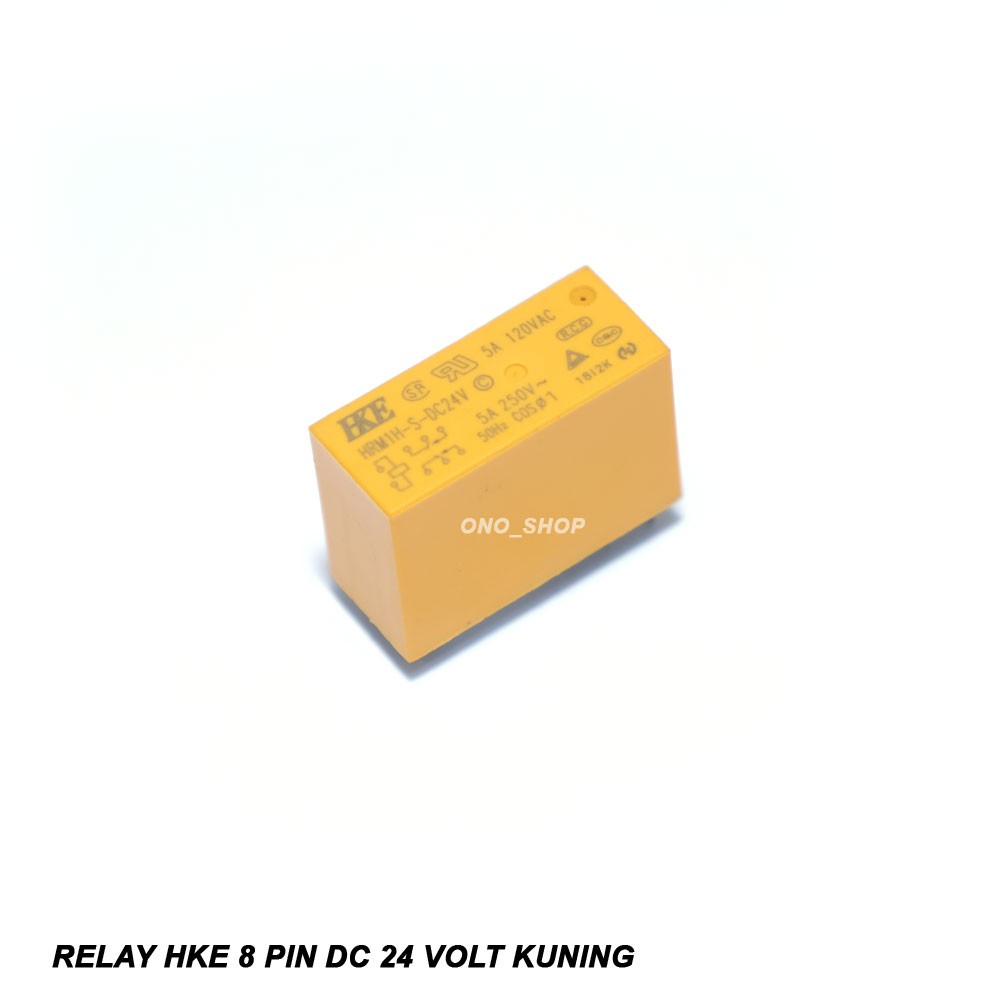 Relay HKE 8 Pin DC 24 Volt Kuning