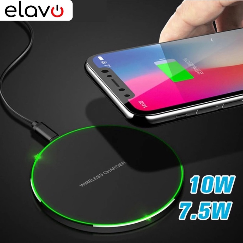 Wireless charger Qi 10W Charging Dock station Hp handphone Samsung galaxy fold S21 S20 S10 Iphone X XR XS max 11 12 13 travel portable