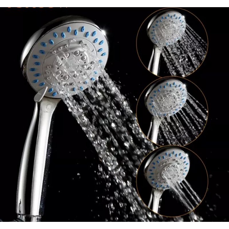 Paket Hand Shower dan Kran Shower Cabang - 1/2 Inch - High Quality Besi Tahan Karat Stainless Dan ABS