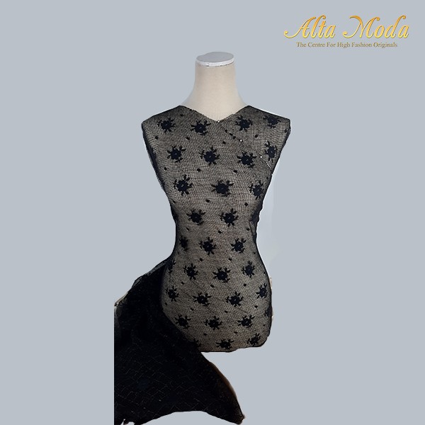 

Alta Moda Brokat Perancis Unique Black Floral Net