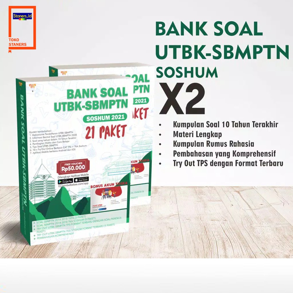 Buku UTBK Soshum Bank UTBK-SBMPTN Soshum 2021/2022 Staners_Id Masuk