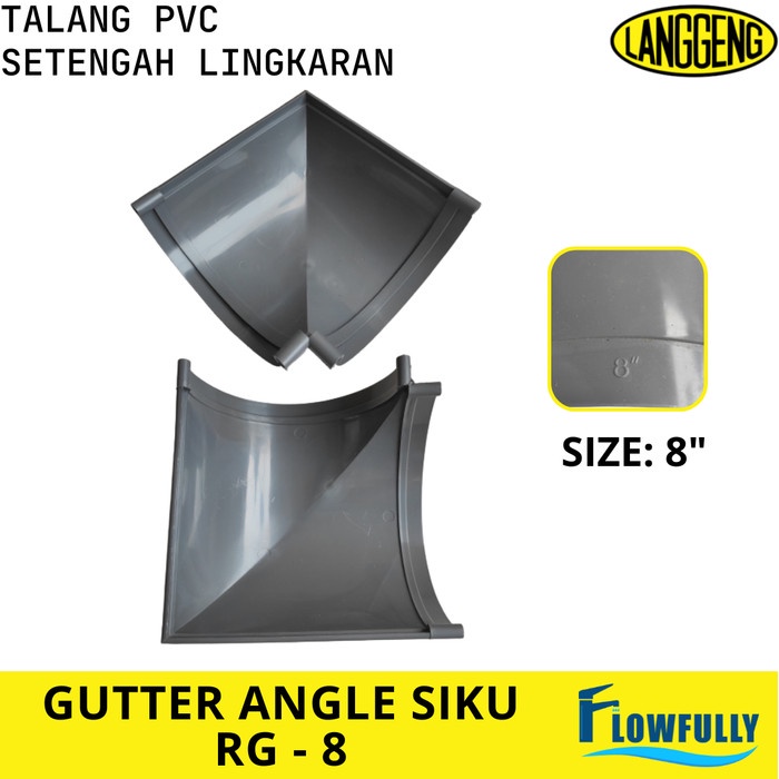 Jual Belokan Talang Rg Langgeng Setengah Lingkaran Oval Gutter Angle