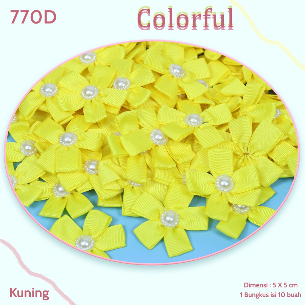 Aplikasi Bunga Mutiara 770D (Per-100Pcs)