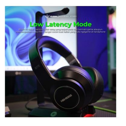 Headset gaming nyk nemesis wireless bluetooth wired aux 3.5mm with microphone mic Sinister X900 X-900 lite - headphone x900lite