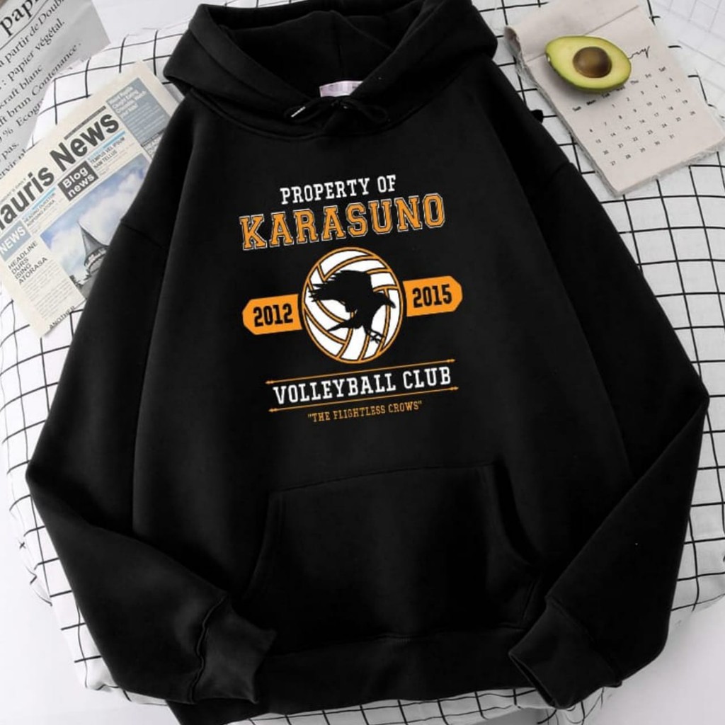 Hoodie Haikyuu Karasuno Team Basket Murah Kageyama Nekoma Hinata Fly High Anak Dewasa Sweater Ics