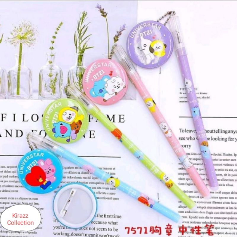 

Pulpen Gel gantung Pin/Bross BTS/BT21
