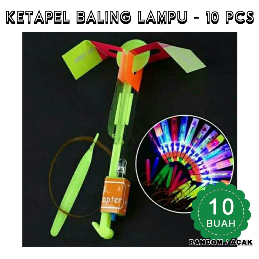 Mainan Anak Ketapel Terbang Lampu Kecil 10 Pcs - Ketapel Lampu Kecil 10 Pcs