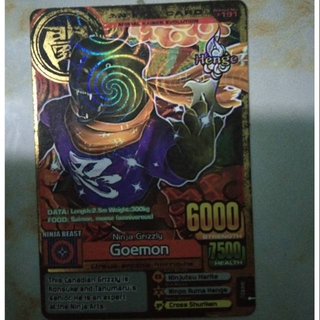 Animal kaiser card GOEMON (gold card)